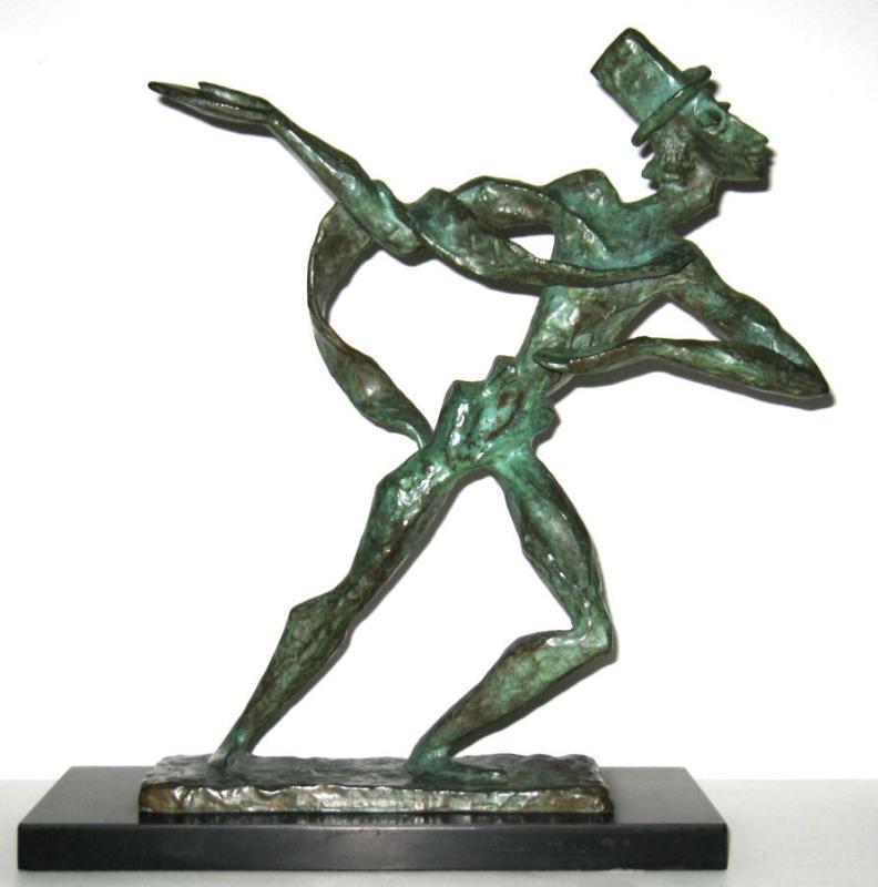Estelle Goodman Expressionist Mid-Century Bronze Figurine Sculpture