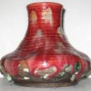Awaji Japanese Ceramic Pot Vase with Stalacite Glaze c1930