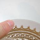 Pair Antique Venetian Neoclassical Parcel Gilt Glass Vases Goblets