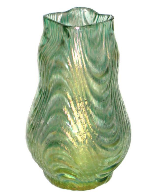 Antique Loetz Wellenoptisch Oceanik Decor Glass Vase c1900s