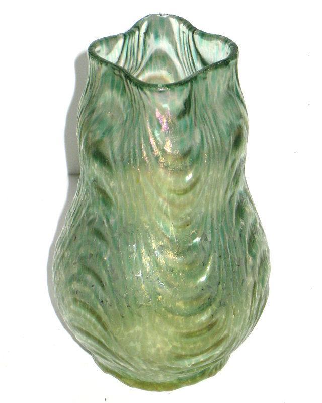 Antique Loetz Wellenoptisch Oceanik Decor Glass Vase c1900s
