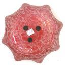 Antique Loetz Chine Décor Salmon Red Centerpiece Bowl