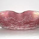 Antique Loetz Chine Décor Salmon Red Centerpiece Bowl