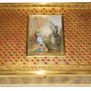 Antique European Gilt Metal Jewelry Box Casket with Miniature Painting