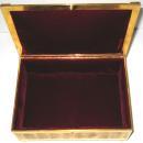 Antique European Gilt Metal Jewelry Box Casket with Miniature Painting