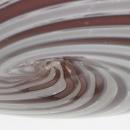 Venini Murano Italian Bulbous Glass Vase with Swirling Canes