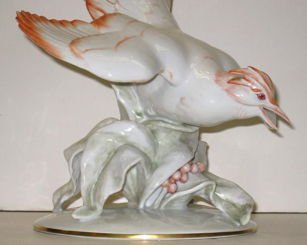 Fritz Heidenreich Tropical Bird Porcelain Figurine for Rosenthal