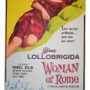 1956 WOMAN OF ROME Starring Italian Gina Lollobrigida 1 Sheet Movie Film Poster Board