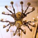 Antique Gilt and Patinated Bronze Empire Style Chandelier