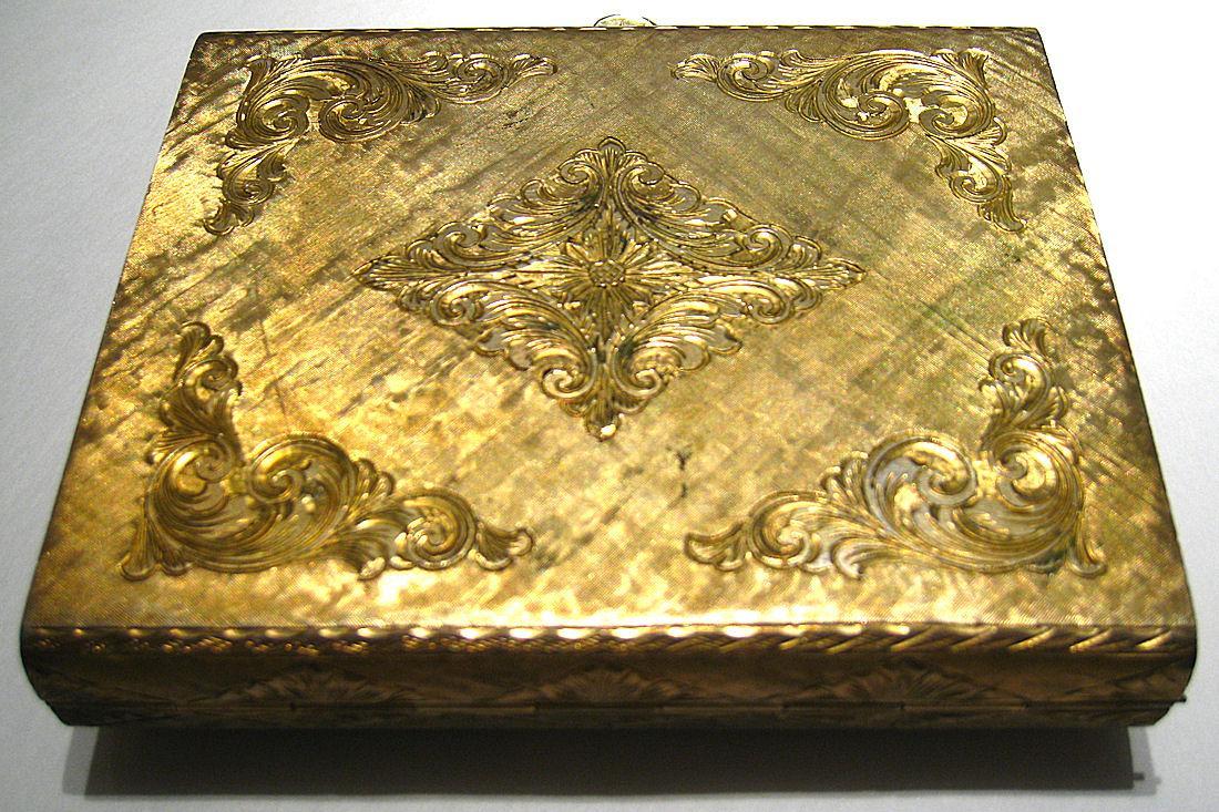 Antique French Enameled Silver Clutch Compact