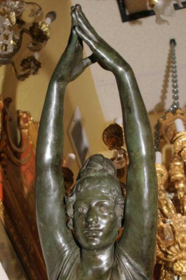 Bronze Statue of Female Diving Swimmer Bather After La Tuffolina by Odoardo Tabacchi