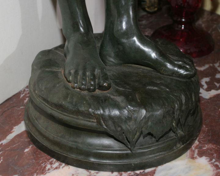 Bronze Statue of Female Diving Swimmer Bather After La Tuffolina by Odoardo Tabacchi