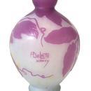 Andre Delatte Nancy French Violet Cameo Glass Vase