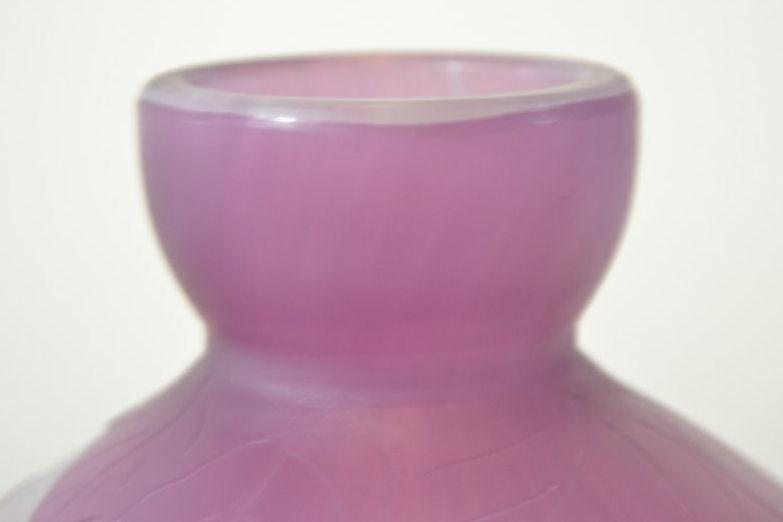 Andre Delatte Nancy French Violet Cameo Glass Vase