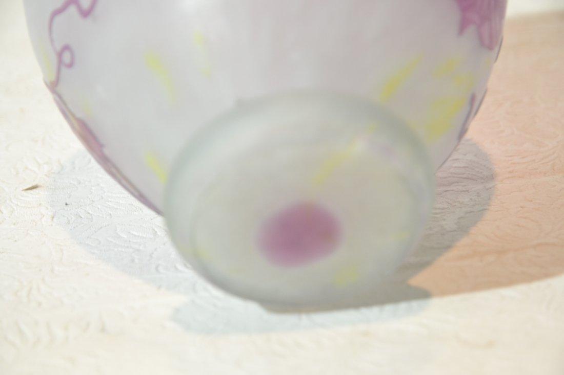 Andre Delatte Nancy French Violet Cameo Glass Vase
