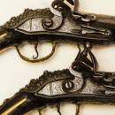 Pair Antique Indo-Persian or Turkish Ottoman Jewelled Pistols
