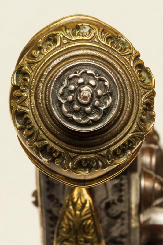 Pair Antique Indo-Persian or Turkish Ottoman Jewelled Pistols