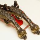 Pair Antique Indo-Persian or Turkish Ottoman Jewelled Pistols