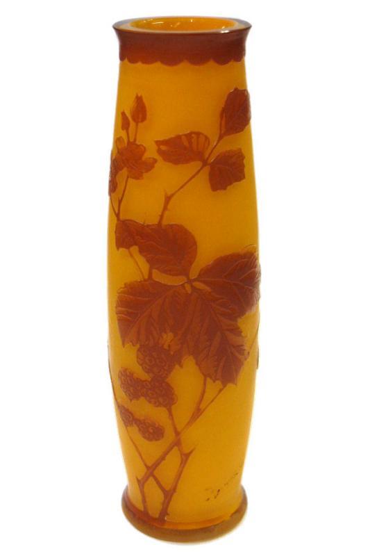 Antique Harrach Bohemian Czech Cameo Glass Vase