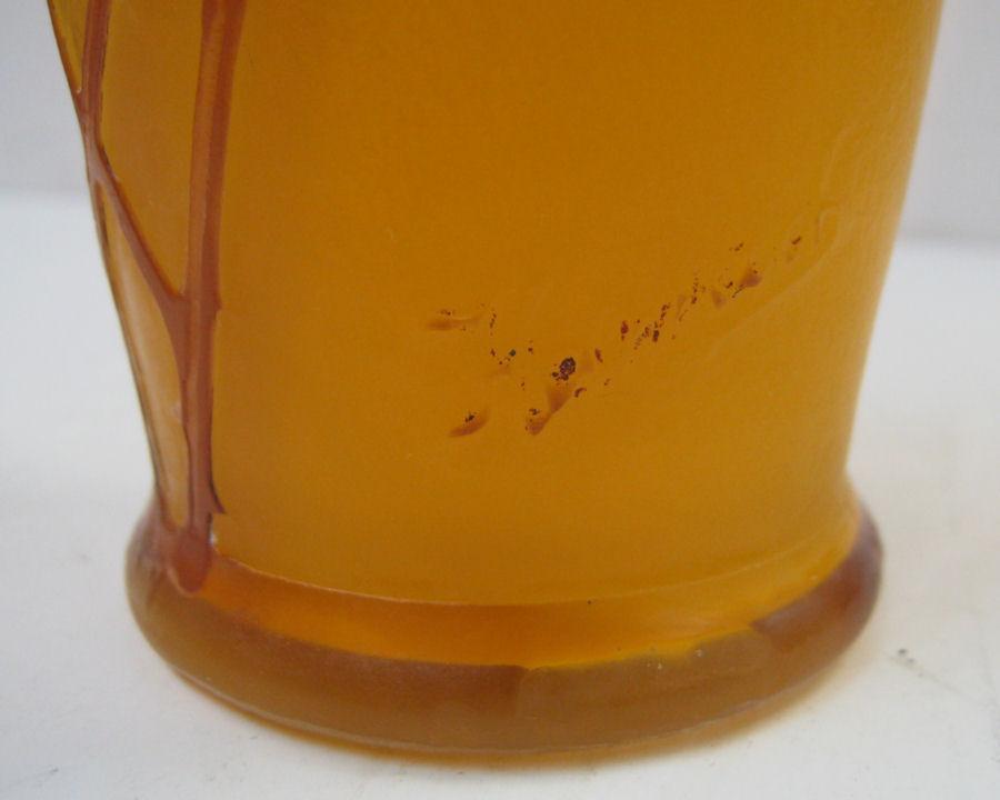 Antique Harrach Bohemian Czech Cameo Glass Vase
