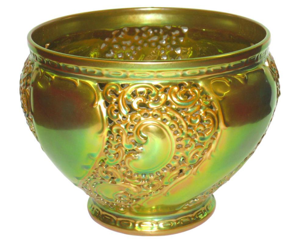 Zsolnay Hungarian Art Nouveau Lustre Glaze Centerpiece Bowl