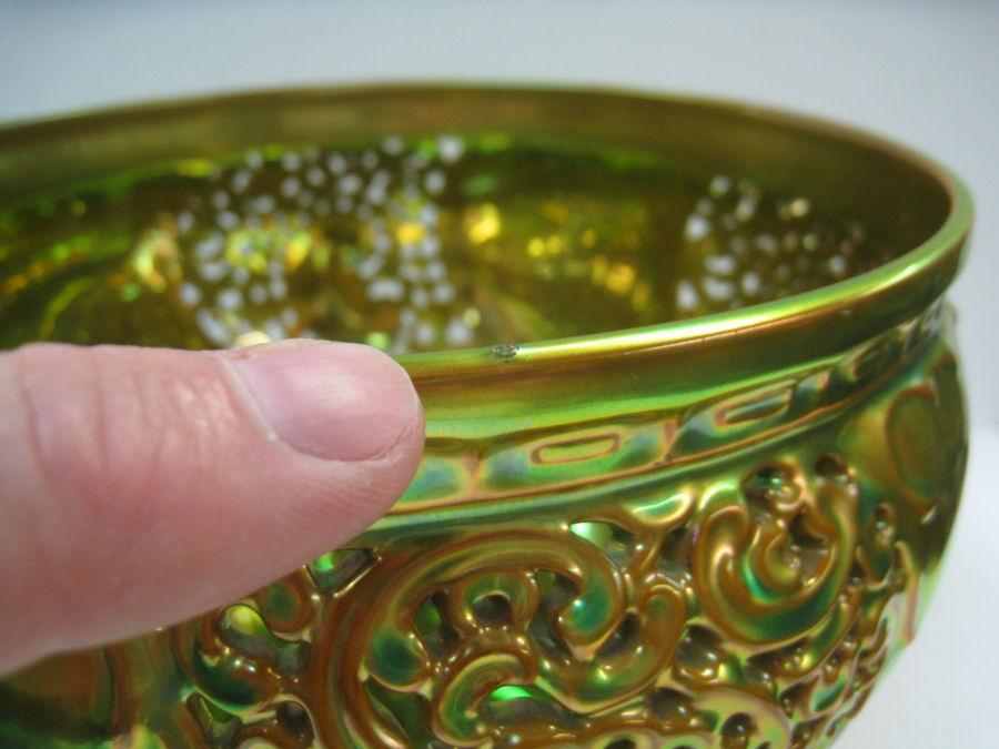 Zsolnay Hungarian Art Nouveau Lustre Glaze Centerpiece Bowl