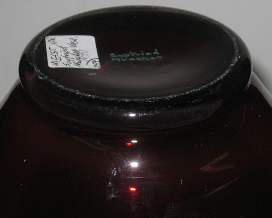 Emmy Seyfried German Antique Art Deco Ruby Red Glass Vase