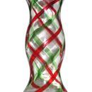 Venini Mid-Century Red & Green Glass Hurricane