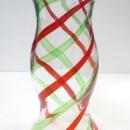 Venini Mid-Century Red & Green Glass Hurricane