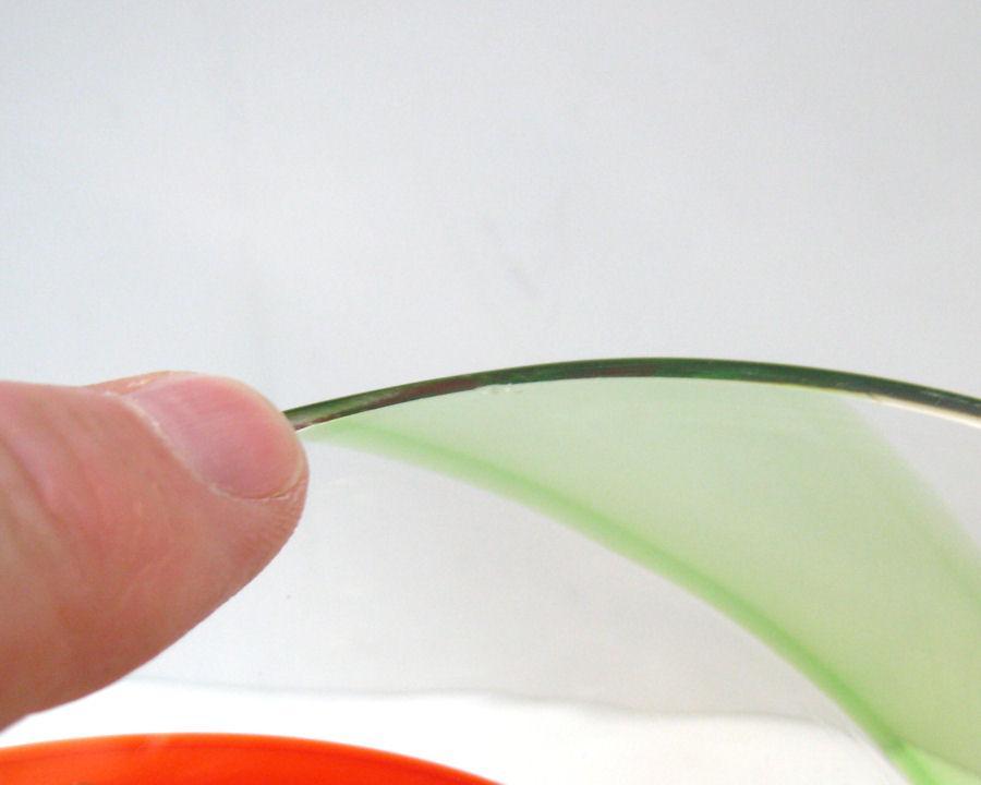 Venini Mid-Century Red & Green Glass Hurricane