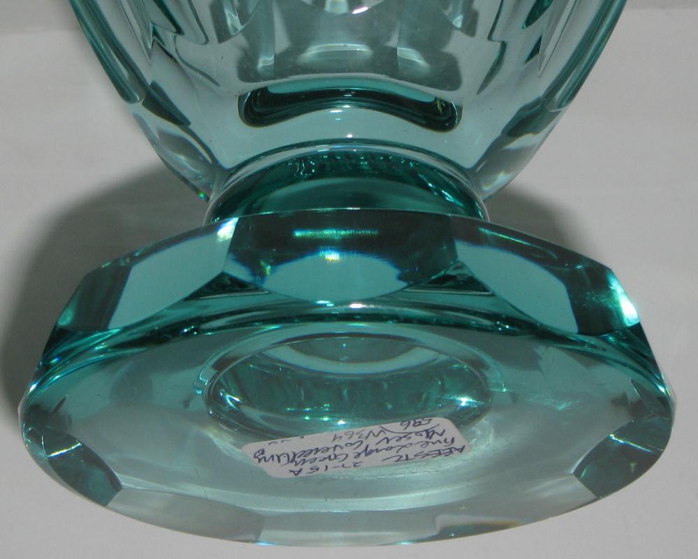 Josef Hoffmann Wiener Werkstatte Glass Urn Vase for Moser