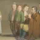 de Brancki French Oil Painting on Panel After The Village by Renaissance Master Antoine Le Nain