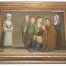 de Brancki French Oil Painting on Panel After The Village by Renaissance Master Antoine Le Nain