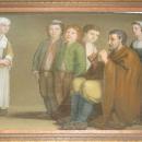 de Brancki French Oil Painting on Panel After The Village by Renaissance Master Antoine Le Nain