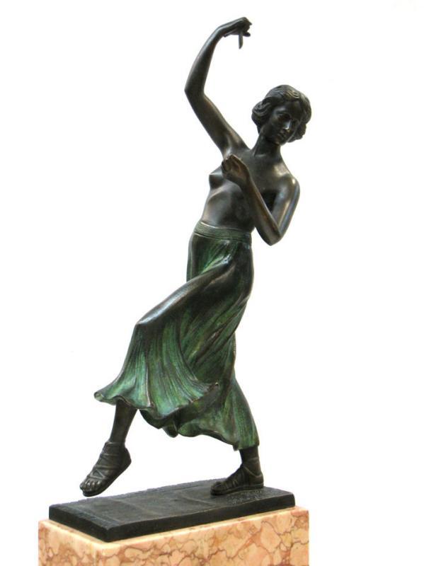Charles Holand von Hohenstaufen Spanish Flamenco Dancer Bronze Sculpture