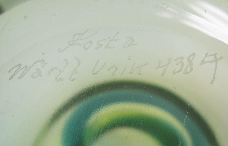 Mid-Century Modern Goran or Ann Warff Swedish Glass Vase for Kosta Boda