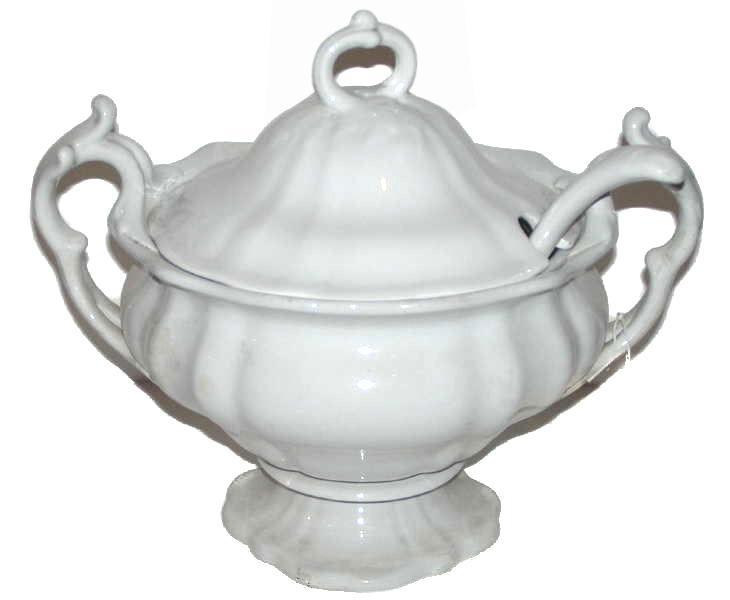 Antique Petrus Regout & Co Creamware Tureen