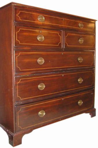 Antique American Chippendale Federal Mahogany Chest