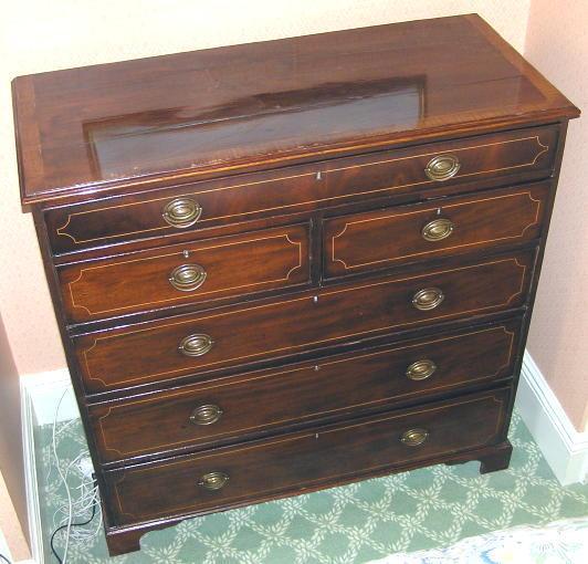 Antique American Chippendale Federal Mahogany Chest