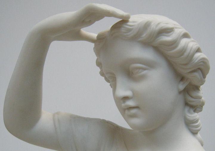 Antique English Copeland Parian Bisque Sculpture Entitled Sunshine by William Brodie