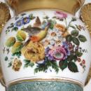 Pair of Exceptional Paris Porcelain Gilded & Floral Painted Vases