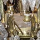 Palatial Antique 34-Candle Brass and Crystal Chandelier