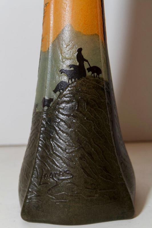 Legras Antique French Cameo Glass Vase