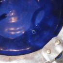 Neoclassical Cobalt Blue Ceramic & Silvered Bronze Jardiniere Pot Centerpiece