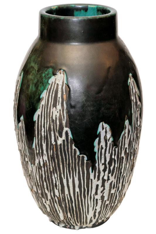 French Art Deco Period Ceramic Vase by Felix Gete for Ceramique d'Art d Bordeaux (CAB)