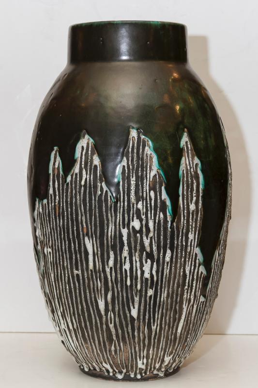 French Art Deco Period Ceramic Vase by Felix Gete for Ceramique d'Art d Bordeaux (CAB)