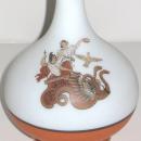 Antique Roman Greek Revival English Bristol Milk Glass Perfume Bottle Decanter