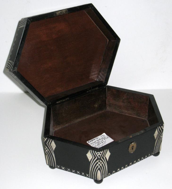 Dagobert Peche Attributed Secessionist Arts & Crafts Period Ebonized Jewelry Box