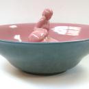 Rookwood Art Deco Period Maiden Figurine with Frog & Matching Bowl (1922)