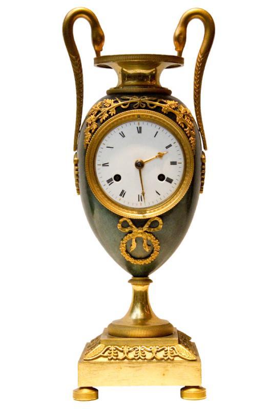 Antique French Empire Period Ormolu Bronze Striking Mantel Clock